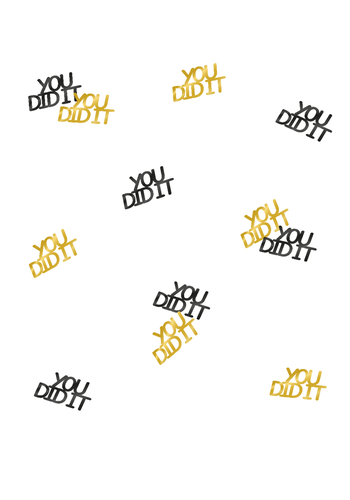 Classy Party Table Confetti - You Did It! 