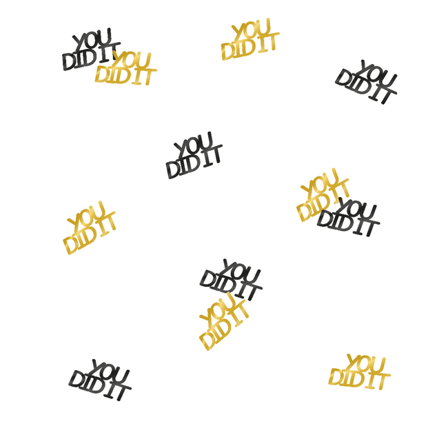 Classy Party Table Confetti - You Did It!