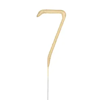 PartyPal Sterretje Cijfer 7 - Goud