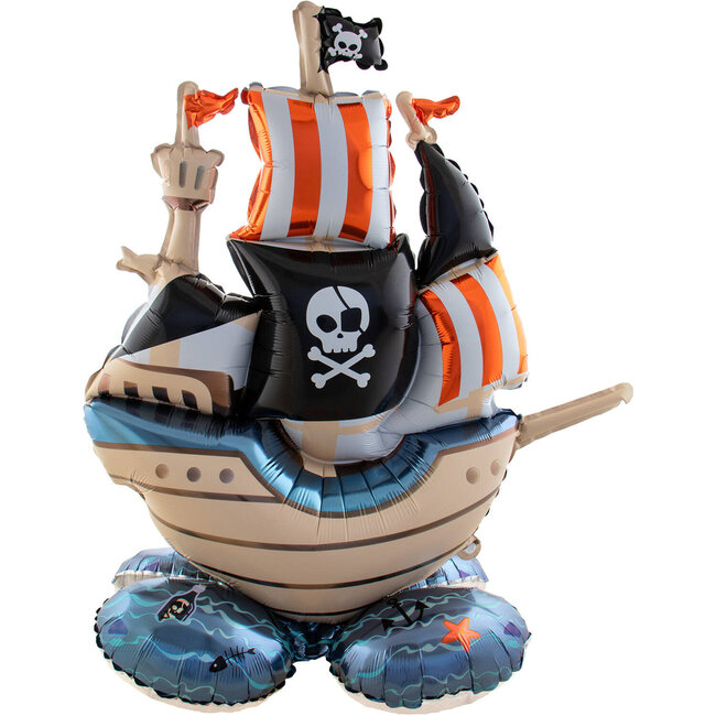 Staande Folieballon - Piratenschip - 70 x 81 cm
