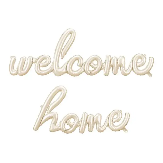 Folieballon Welcome Home - 335x71 cm - Cappuccino