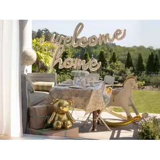 PartyDeco Folieballon Welcome Home - 335x71 cm - Cappuccino