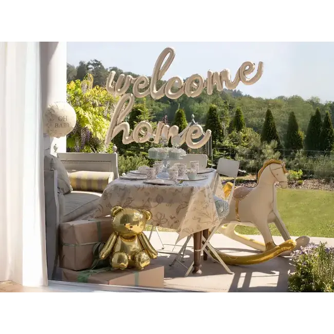 Folieballon Welcome Home - 335x71 cm - Cappuccino