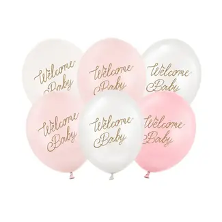 Strong Balloons Ballonnen Welcome Baby - Nude & Pink
