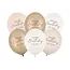 Ballonnen Happy Birthday - Beige Mix - 6 st- 30cm