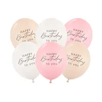 thumb-Ballonnen Happy Birthday - Roze Mix - 6 st- 30cm-1