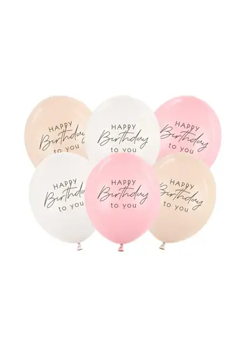 Ballonnen Happy Birthday - Roze Mix 