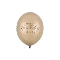 thumb-Ballonnen Happy Birthday - Cold Gold - 6 st- 30cm-1