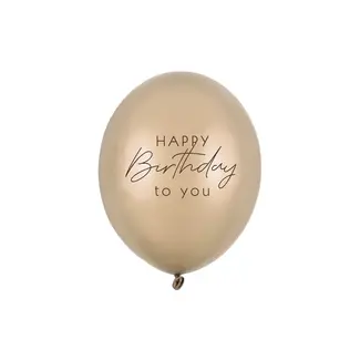 Strong Balloons Ballonnen Happy Birthday - Cold Gold