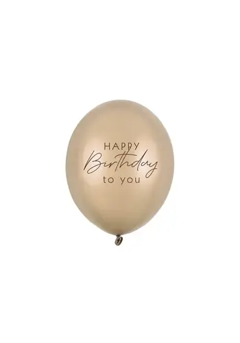 Ballonnen Happy Birthday - Cold Gold 