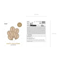 thumb-Ballonnen Happy Birthday - Cold Gold - 6 st- 30cm-2