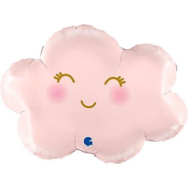 Folieballon Wolkje Baby Pink - 61cm