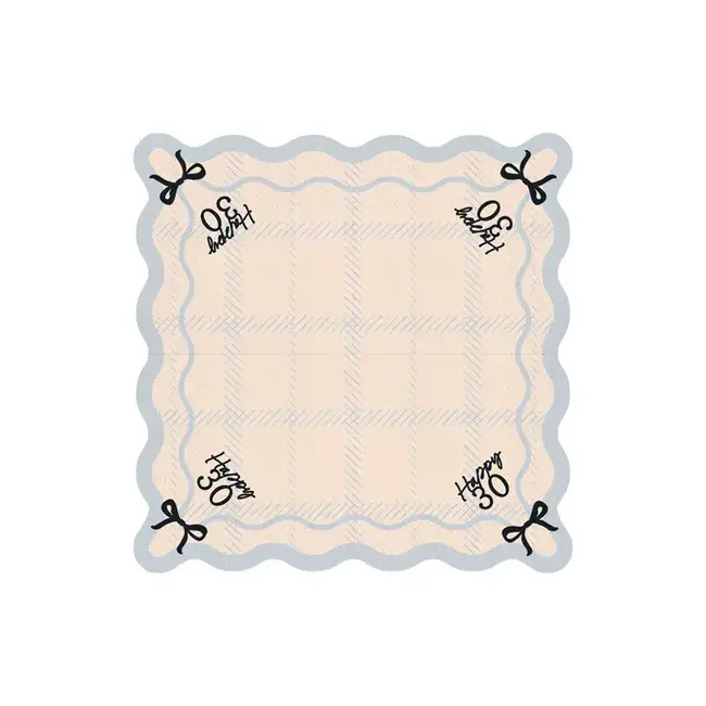 Servetten Elegant Bow - Happy 30 - 12st - 33x33cm
