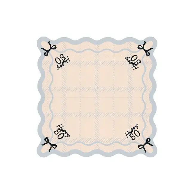 Servetten Elegant Bow - Happy 50 - 12st - 33x33cm