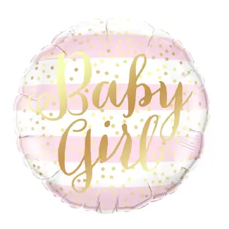 PartyPal Folieballon Baby Girl Gold
