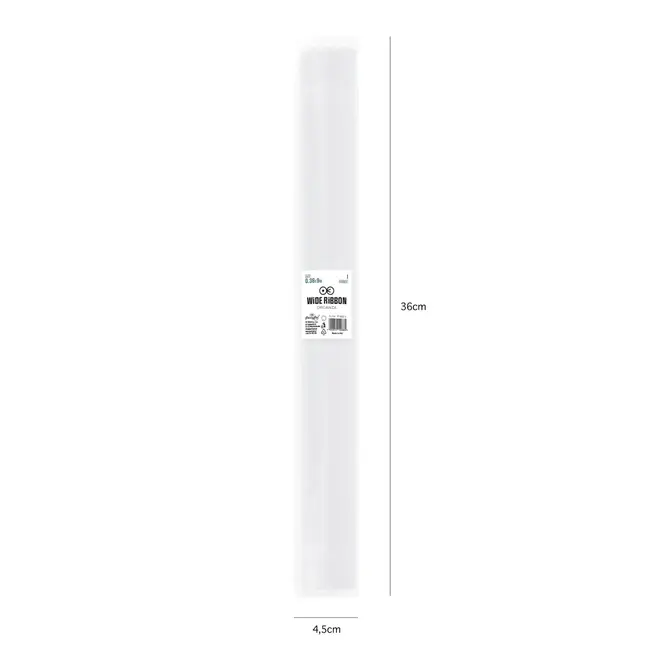 Gladde Witte Organza - 0,36x9mtr