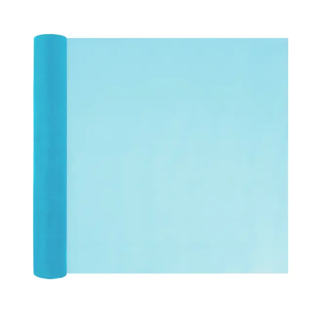 Gladde Turquoise Organza - 0,36 x 9 mtr