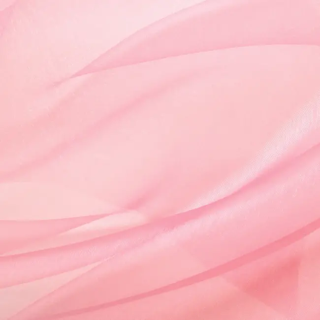 Gladde Licht Roze Organza - 0,36x9mtr