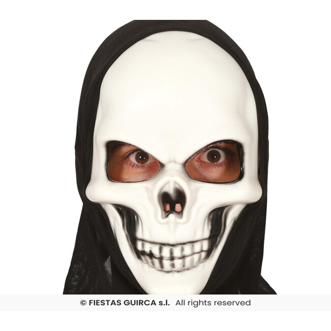 Gezichtsmasker Schedel met kap