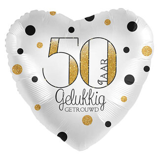 PartyXplosion Folieballon - Happy 50th Anniversary