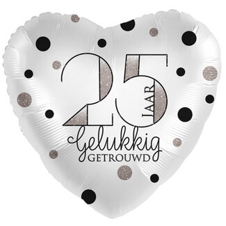 PartyXplosion Folieballon - Happy 25th Anniversary