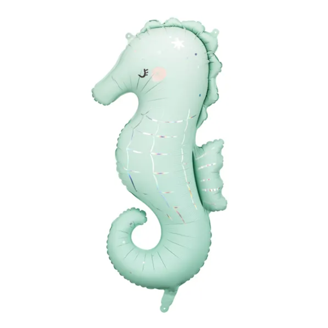 Folieballon Mermaid Wishes Seahorse - 47x98cm