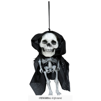 Guirca Hanging Big Head Skeleton With Hood - 15 cm