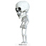 Hanging Big Head Skeleton - 15 cm