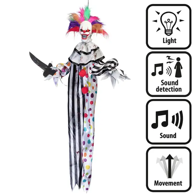 Hangdecoratie Hungry Clown - 120 cm