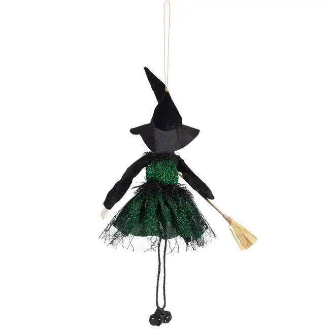 Hangdecoratie Little Witch - 3 kleuren ass. - 60 cm