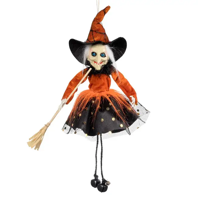 Hangdecoratie Little Witch - 3 kleuren ass. - 60 cm