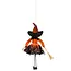 Hangdecoratie Little Witch - 3 kleuren ass. - 60 cm