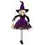 Hangdecoratie Little Witch - 3 kleuren ass. - 60 cm