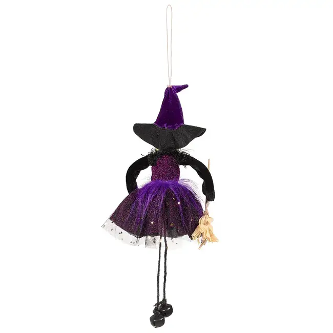 Hangdecoratie Little Witch - 3 kleuren ass. - 60 cm