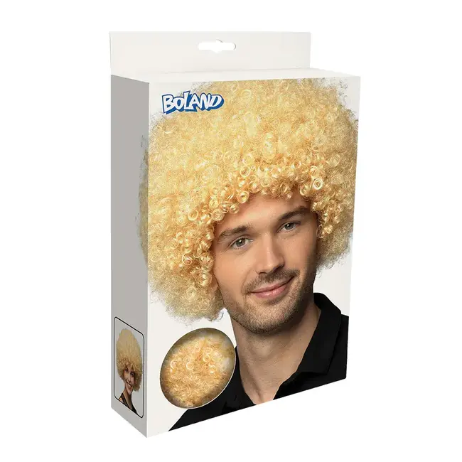 Afro Pruik - Blond