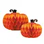 Honingraat Decoratie Halloween Pompoenen - 2 stuks