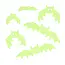 Halloween Fluorescerende Gel Raamstickers Vleermuizen - 20,5x20cm