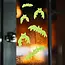 Halloween Fluorescerende Gel Raamstickers Vleermuizen - 20,5x20cm