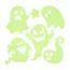Halloween Fluorescerende Gel Raamstickers Spoken - 20,5x20cm