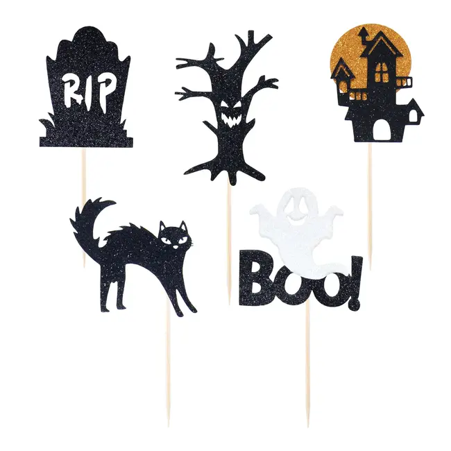 Halloween Toppers BOO! - 5-delig