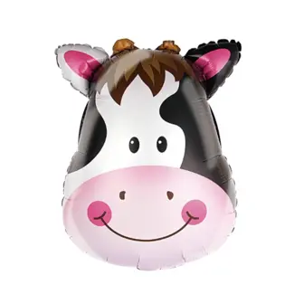PartyPal Folieballon Koe - Lucht Vulling - 44x46cm