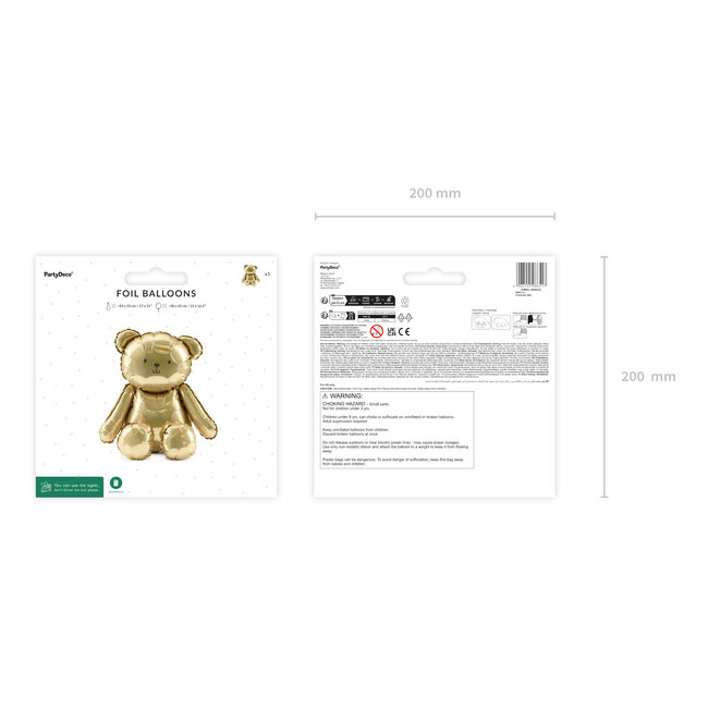 Folieballon Beer Gold