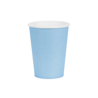 PartyDeco Bekertjes Licht Blauw
