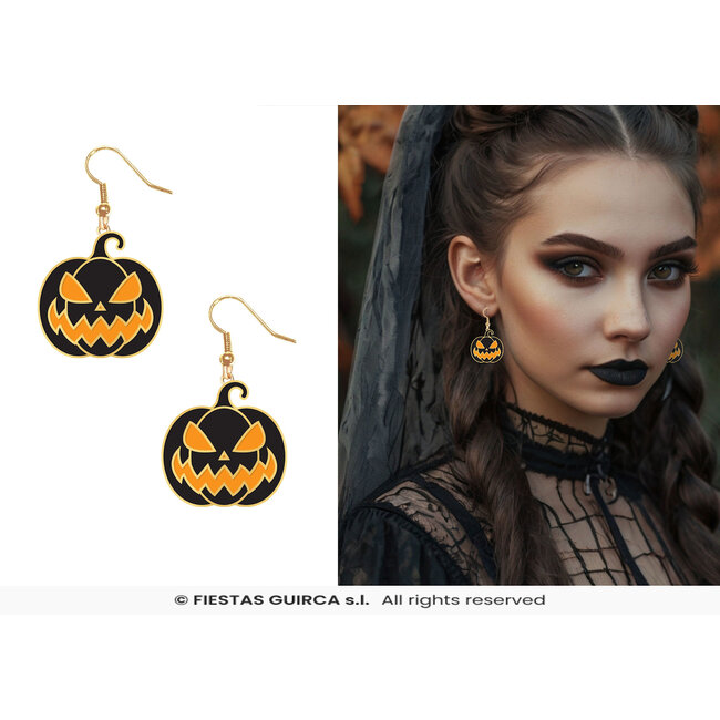 Halloween Oorbellen Pompoen