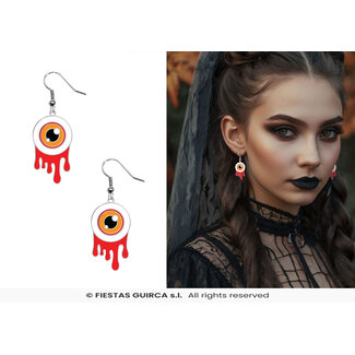 Fiesta Halloween Oorbellen Bloody Eyes