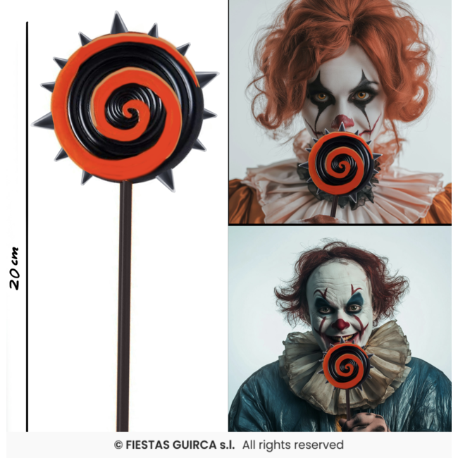 Red and Black Lollipop - 20cm