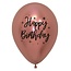 Helium Ballon Happy Birthday Radiant Reflex (28cm) - 3 st