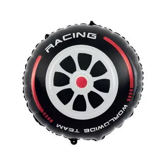 PartyPal Folieballon Raceauto Wiel - 45cm