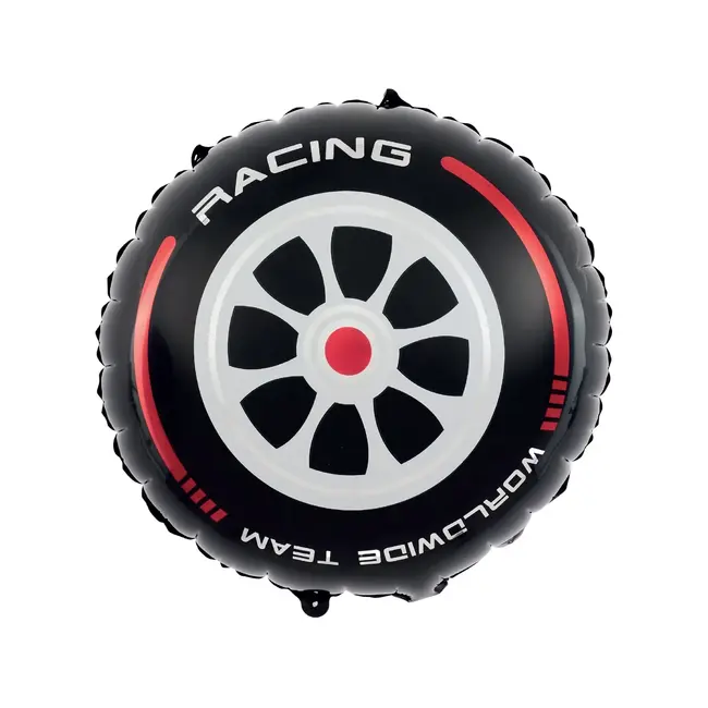 Folieballon Raceauto Wiel - 45cm