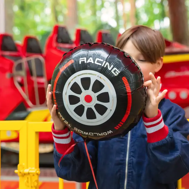 Folieballon Raceauto Wiel - 45cm